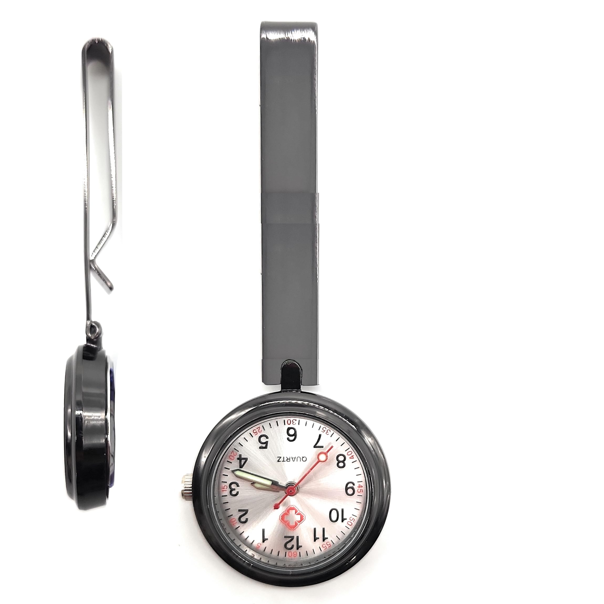 Montre stéthoscope d'infirmière en métal léger avec clip de poche