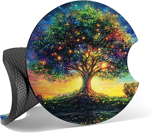 Miniatura 20 de Posavasos para automóvil, paquete de 2 posavasos para automóvil, 2.75 pulgadas, antideslizantes y absorbentes, para portavasos de automóvil,