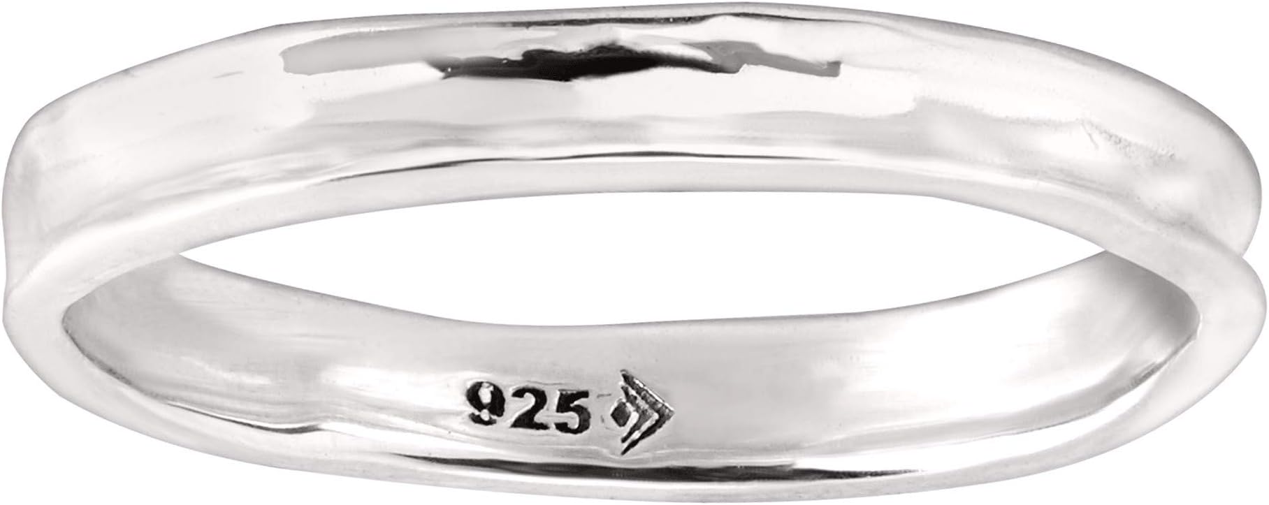 SilpadaStellar Stable' Stacking Ring in Hammered Sterling Silver