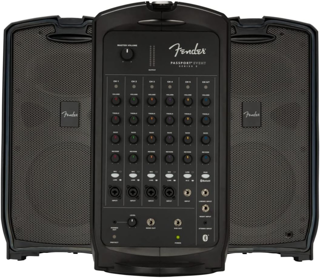 Fender Passport Event Series 2 PA System, fully assembled with mixer and two speakers