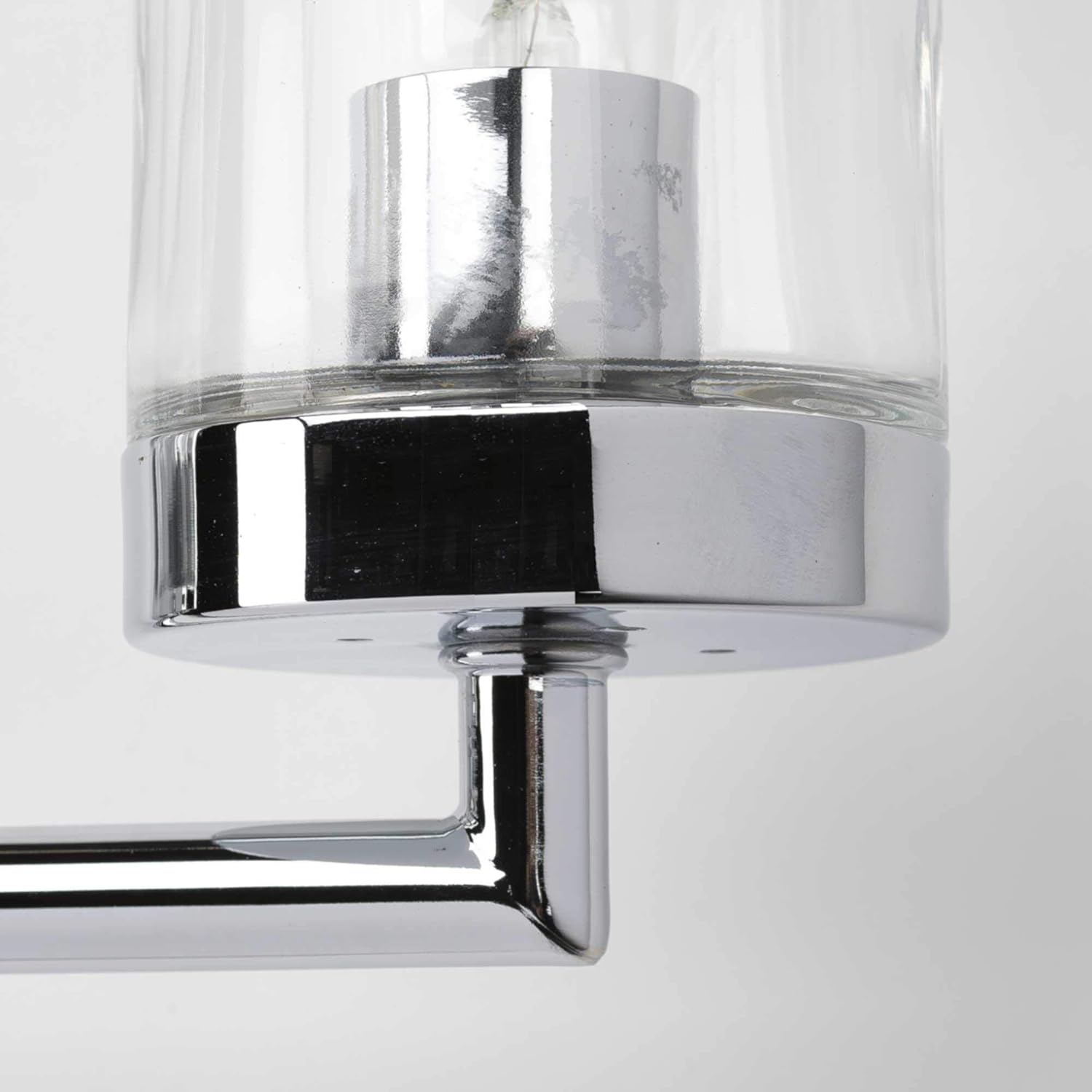 Progress Lighting Signal Collection 1-Light Clear Glass Coastal Bath Vanity Light Polished Chrome