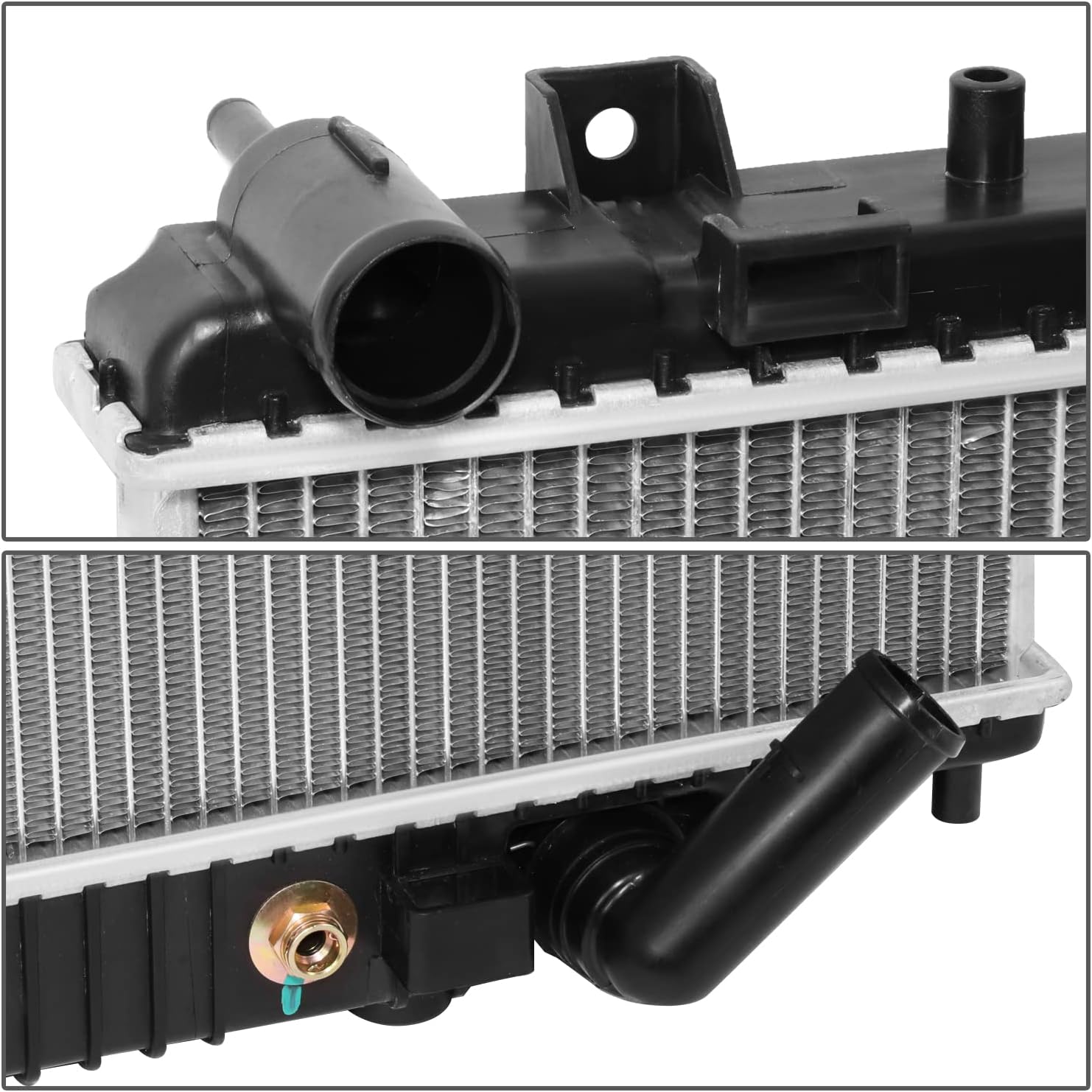 DNA Motoring OEM-RA-13043 1-Row Aluminum Core Radiator Compatible with 08-09 Pontiac G8 3.6L V6,29-13/16" W X 15-3/16" H X 1" D,1-3/8" Inlet / 1-3/8" Outlet