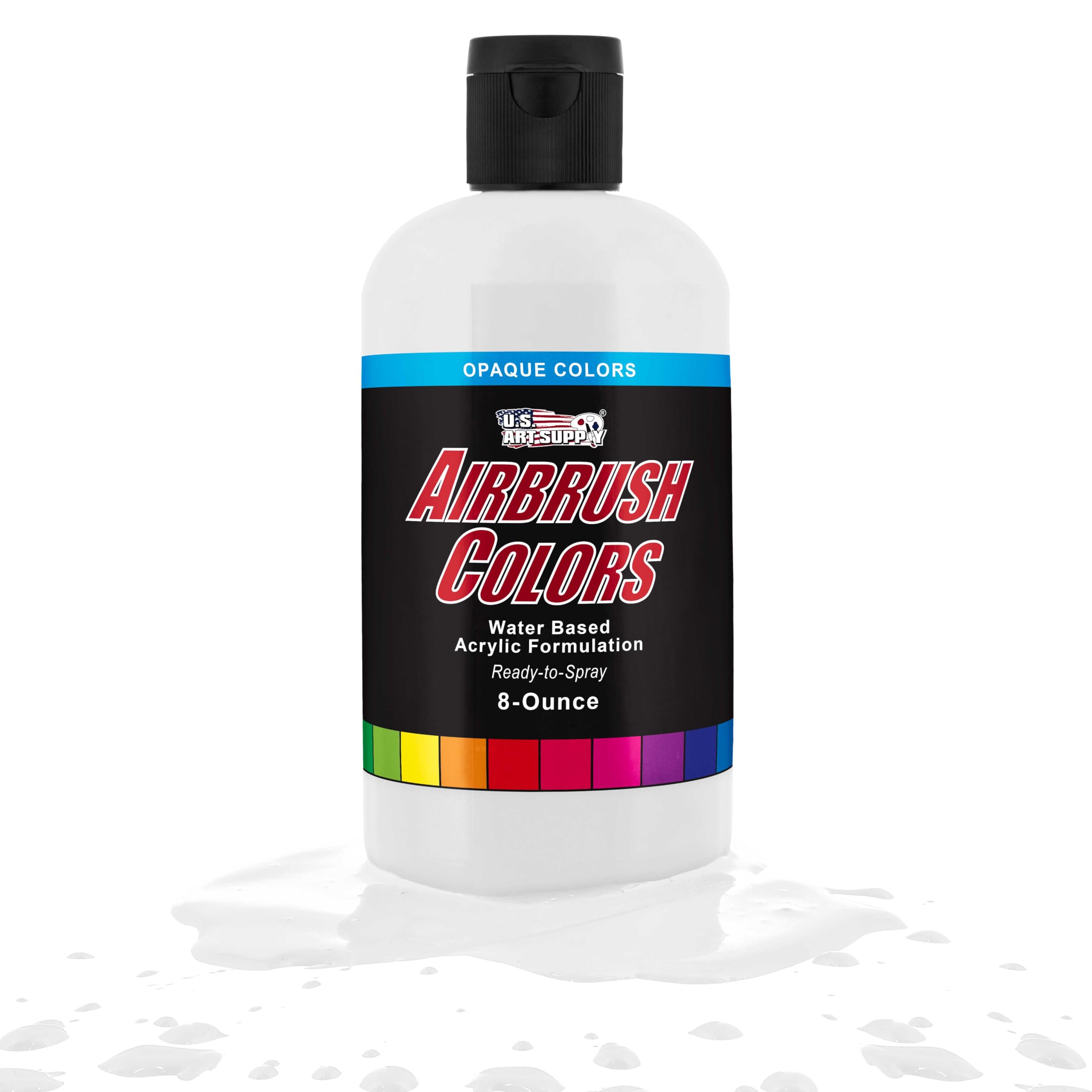 US Art Supply 8-Ounce Opaque White Airbrush Paint