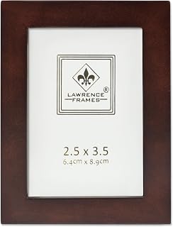Lawrence Frames 755923 Espresso Wood Picture Frame, 2.5 by 3.5-Inch, Dark Walnut