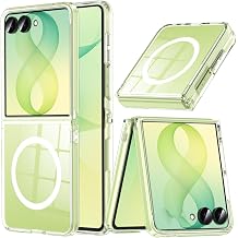 OWKEY Magnetic Case for Samsung Galaxy Z Flip 8, Fit for MagSafe, Clear