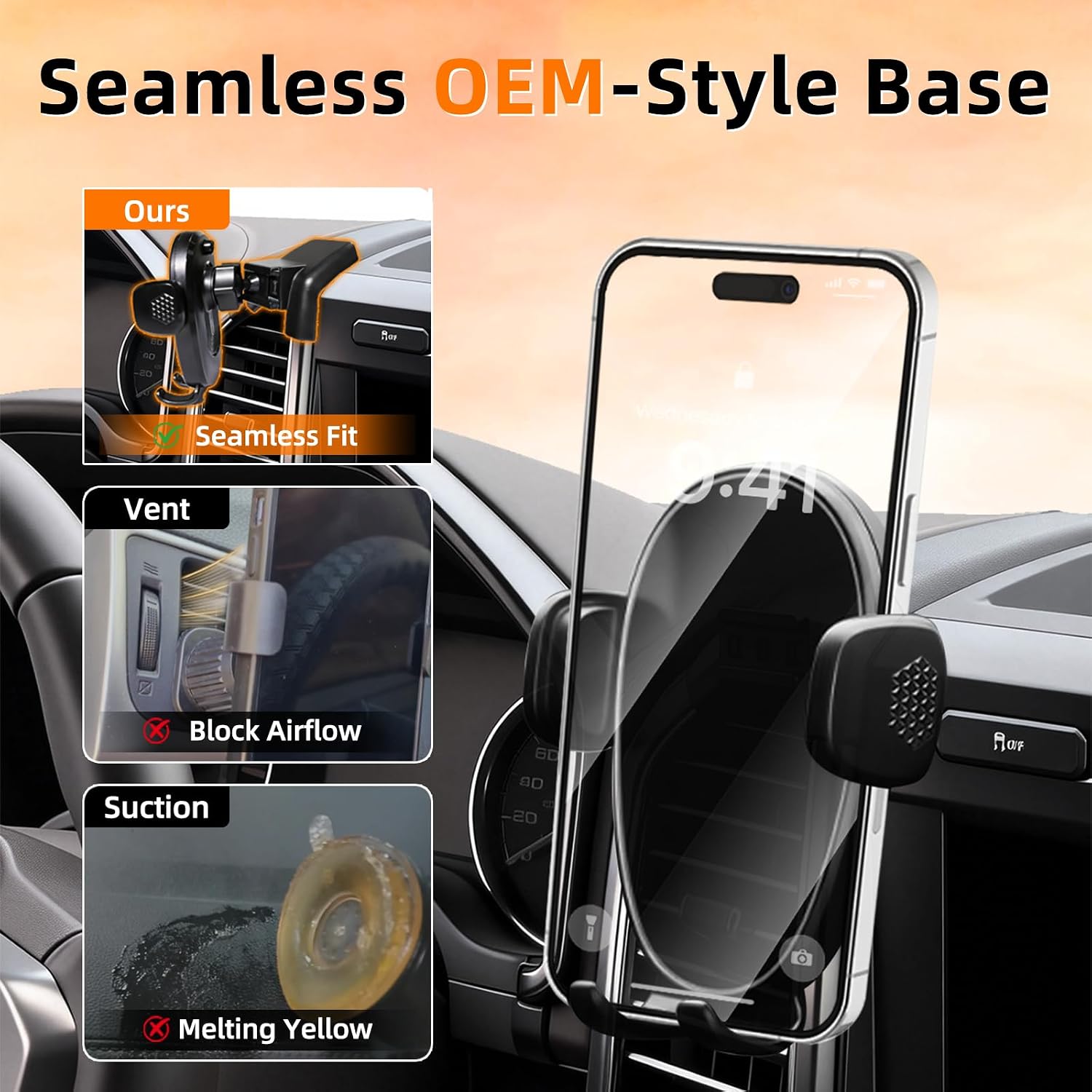 Phone Mount for Ford F150 (2015–2020), 360° Adjustable Dashboard Phone Holder, Hands-Free Car Smartphone Mount for iPhone, Google & Android, Ford F-150 Interior Accessories, Gifts for Car Guys