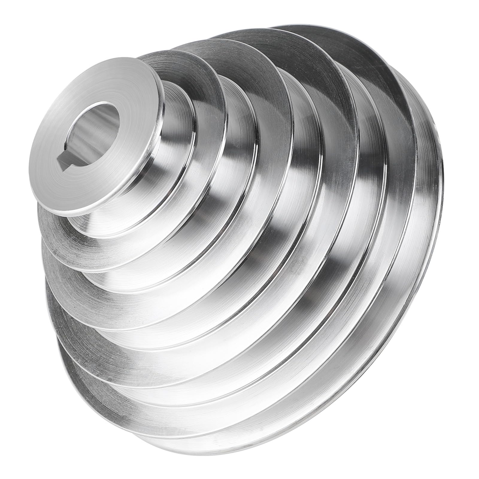 SWAWIS 5 Niveaux Poulie Pagoda, Alésage 20mm, 54-150 mm de Diamètre Extérieur, Poulie en Aluminium pour type A Forme V Courroie, pour Moteurs et Bandes Transporteuses,12.7mm de Largeur de Courroie