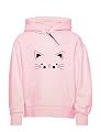 More & More Unisex-Child Cotton Hooded Neck Cat Printed Hoodie (Cat Hoodie Pink-30_Pink_7 Years-9 Years)