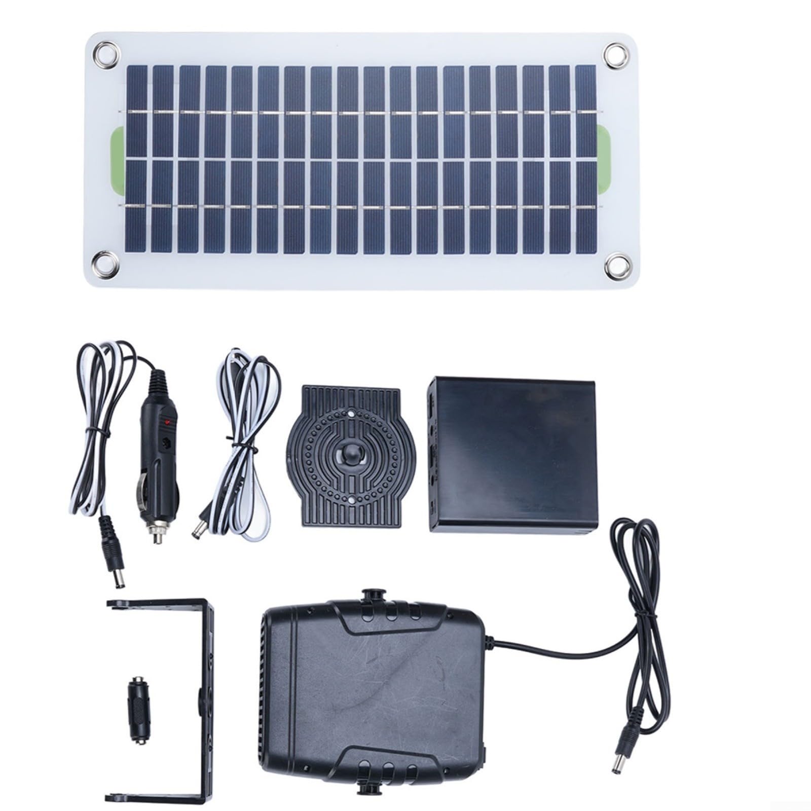 Termoventilatore solare portatile 30W 12V con pannello in silicio cristallino per auto e campeggio, ventilatore ad aria calda compatto per esterni