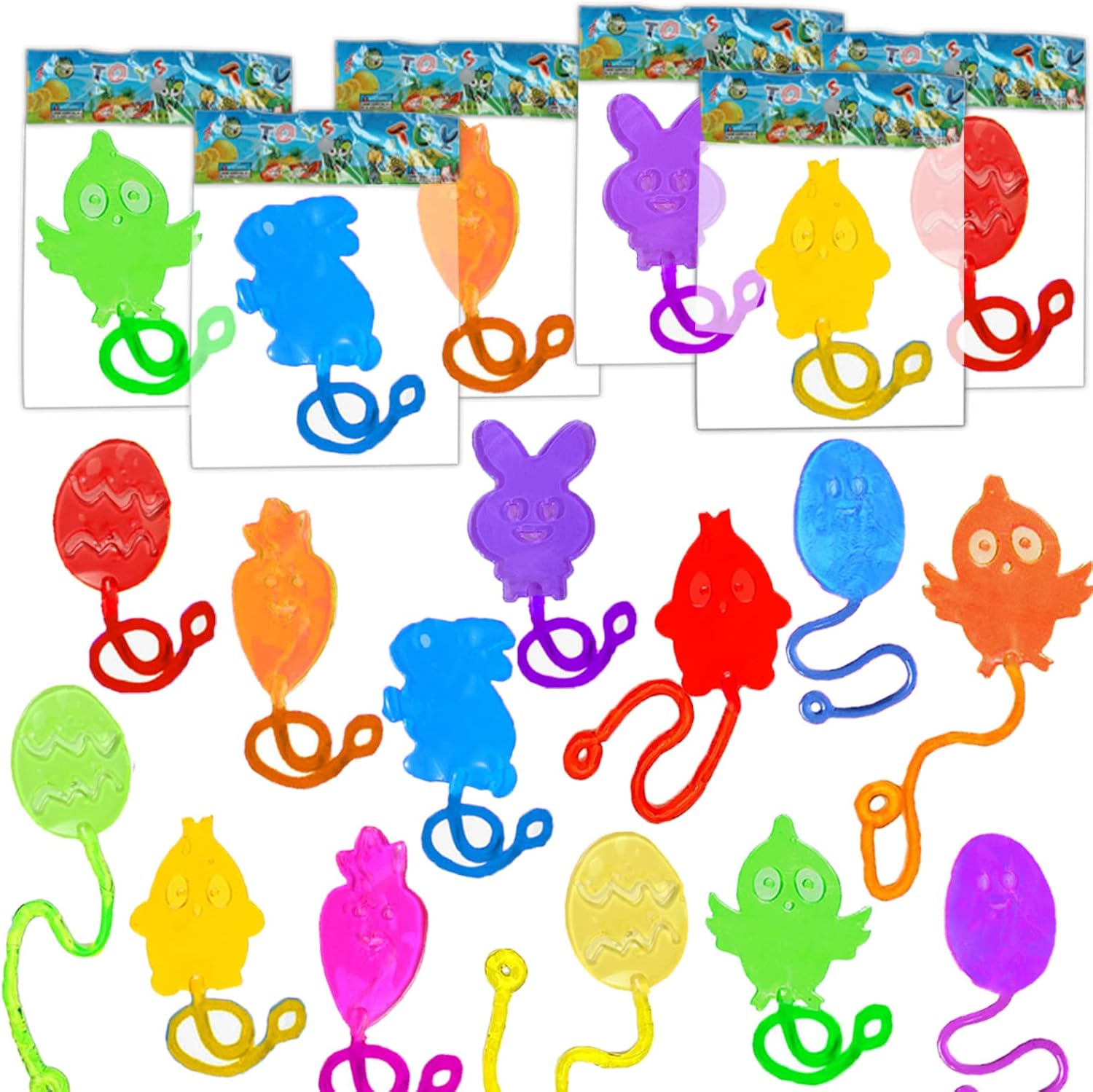 Amazon.com: Mchochy 28 Pack Easter Sticky Hands Toys, Easter Theme ...