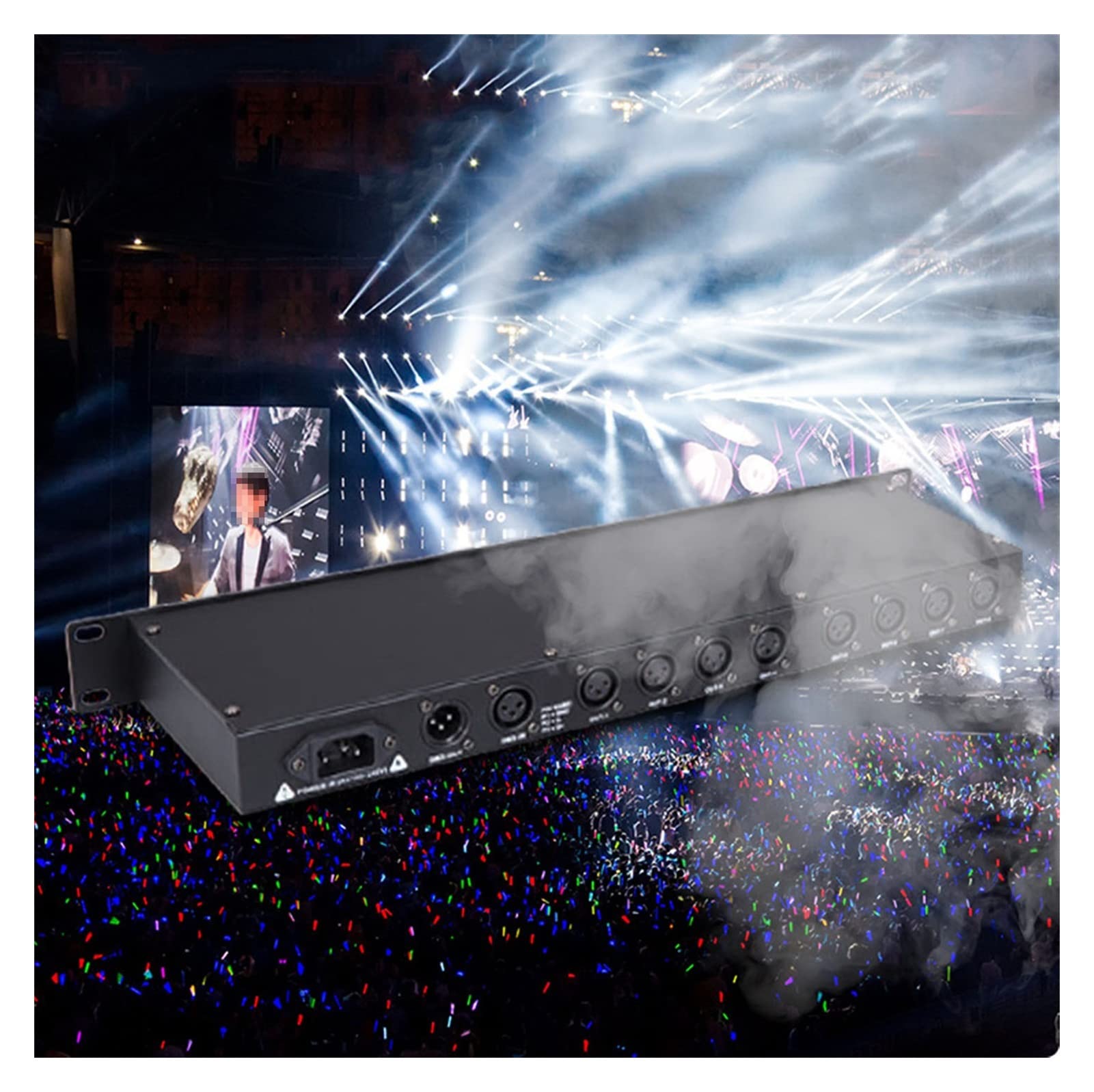 Światła sceniczne Wzmacniacz sygnału scenicznego 8-kanałowy DMX512. Splitter ze wzmacniaczem sygnału izolacji fotoelektrycznej na imprezy, wydarzenia, koncerty, kluby, pokazy(Ordinary model)