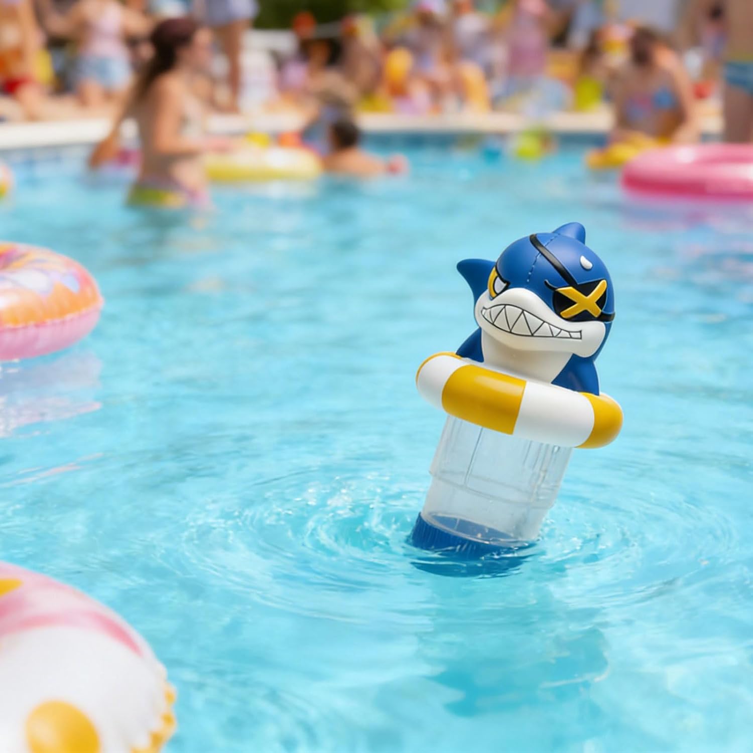 Chlorinator Large Capacity Floating Chlorine Dispenser Frogs Chlorinator with Adjustable Rate for Swimming Pools Depth Swimming Pool Accessories