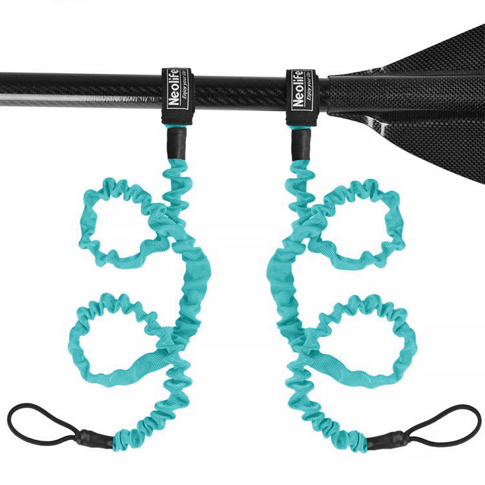 WONITAGO Stretchable Kayak Paddle Leash, Coiled Rod Leash Tool Lanyard for Kayak and SUP Paddles, Fishing Poles Rods