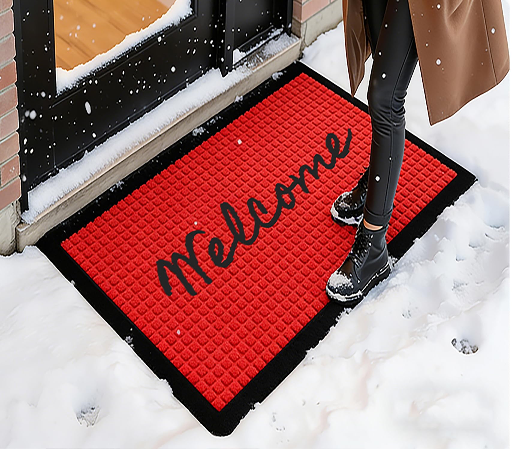 Alfombras Personalizadas con Texto y Logo para Entrada Felpudo Personalizado Exterior para Empresas Corporaciones Familia y Mascota,60x90cm