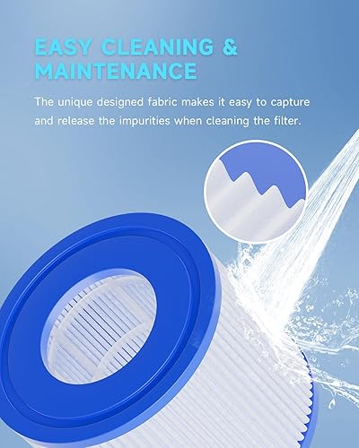 Miniatura 8 de AQUALTRA Repuesto de filtro para bañera de hidromasaje, filtros de spa tipo S1 compatibles con bomba de piscina PureSpa de 4.2 x 2.8 pulgadas,