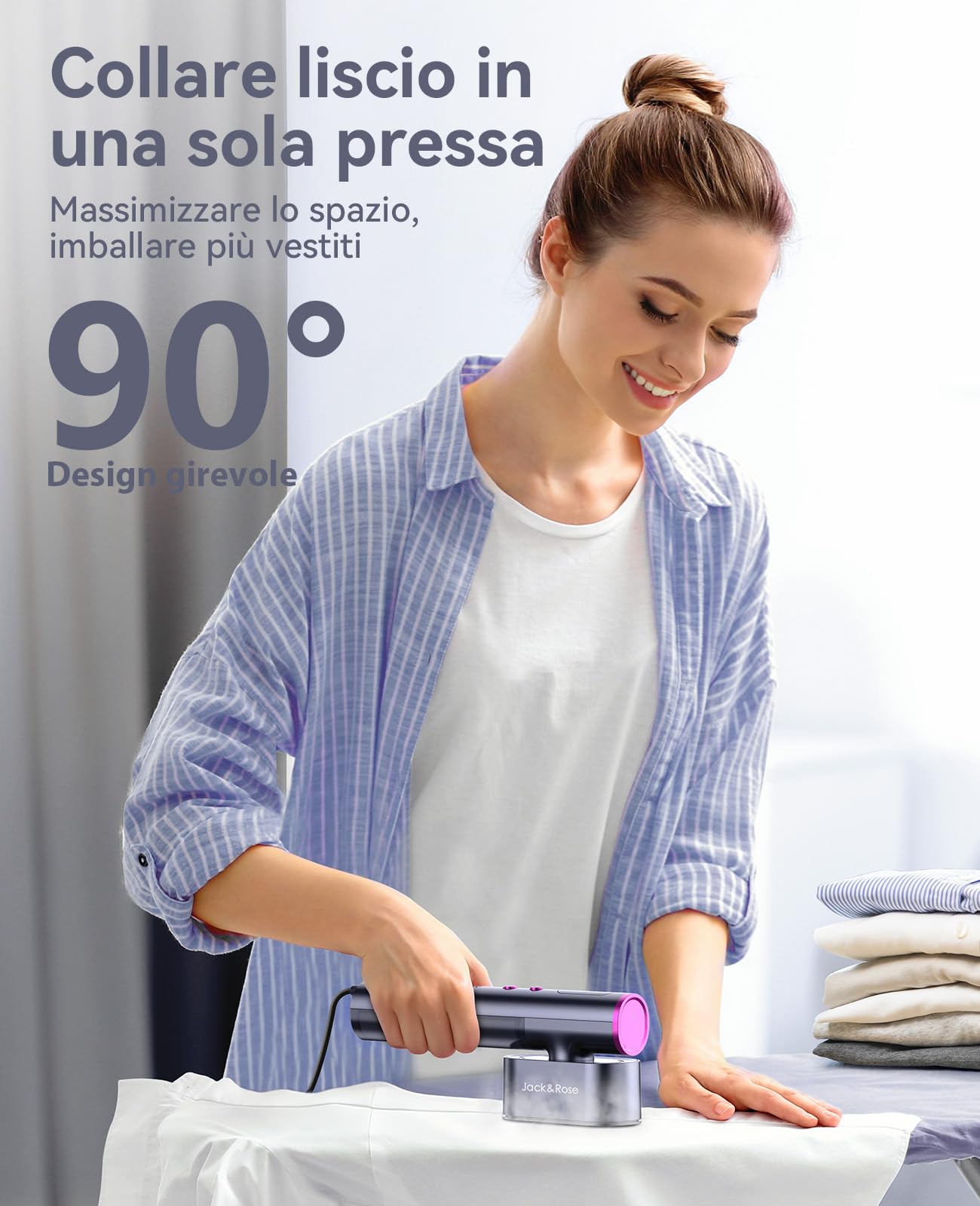 Ferro da stiro da viaggio, 100-240 V Doppia tensione Steamer, 1000W Vapore grande 22 g/min Ferro da Stiro Portatile, 15s rapido riscaldamento per il Global viaggio