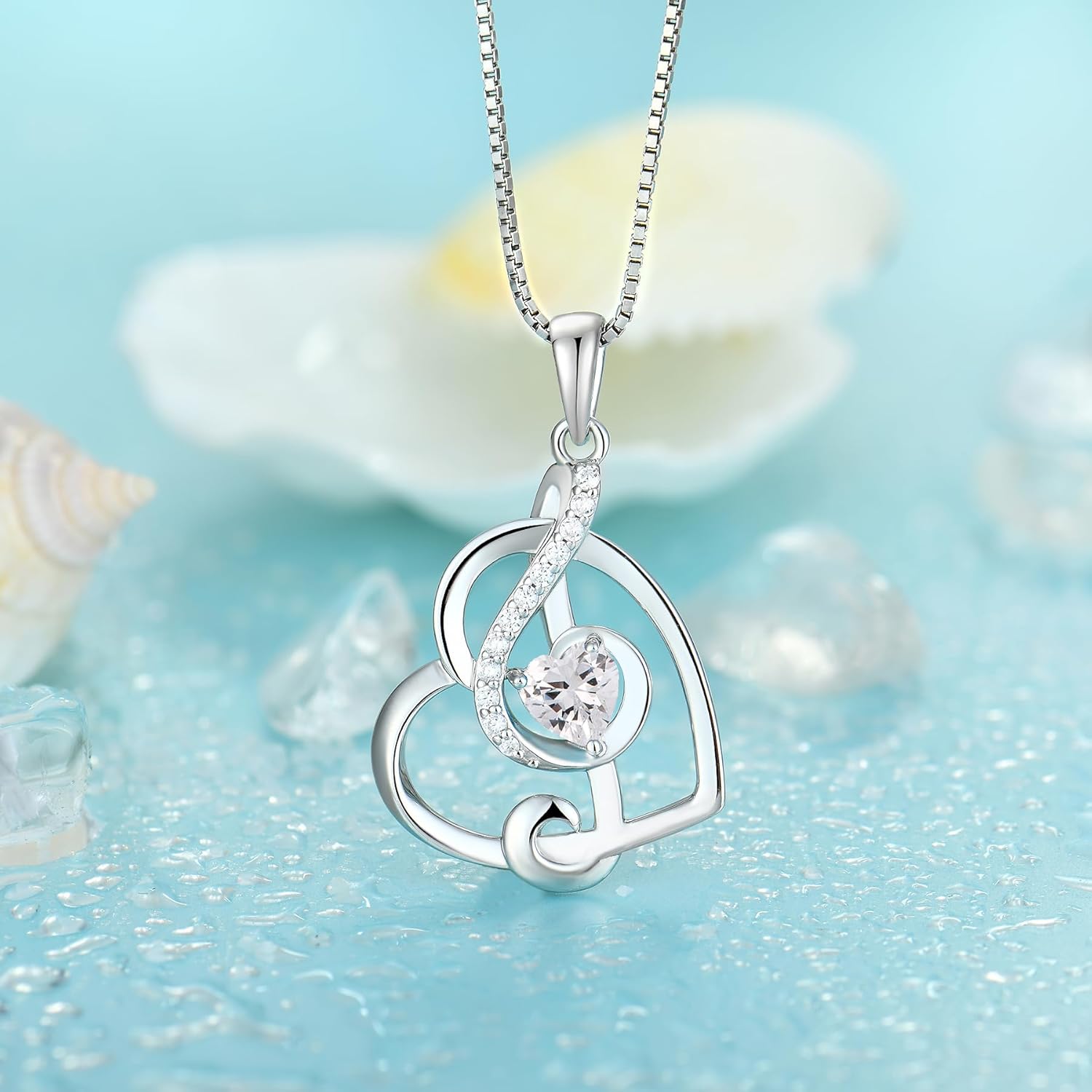 STARCHENIE Music Note Necklace for Women, 925 Sterling Silver Treble Clef Heart Pendant, Birthstone Jewelry Gift for Music Lovers - Image 4