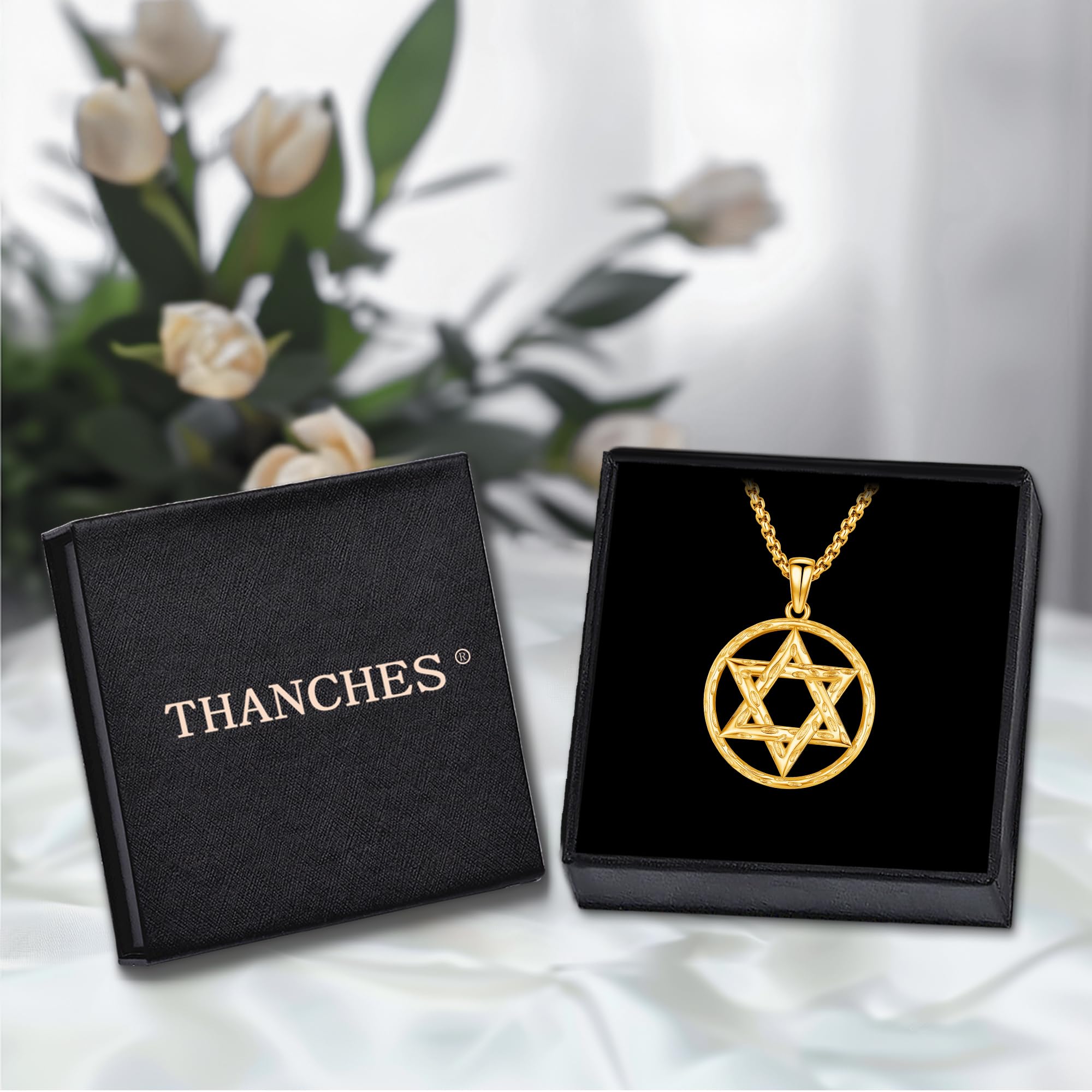 Collar con colgante de estrella de David para mujeres y hombres, collar de plata de ley 925 con cadena de acero inoxidable de 22 pulgadas, pequeño, plata de ley, sin piedras preciosas