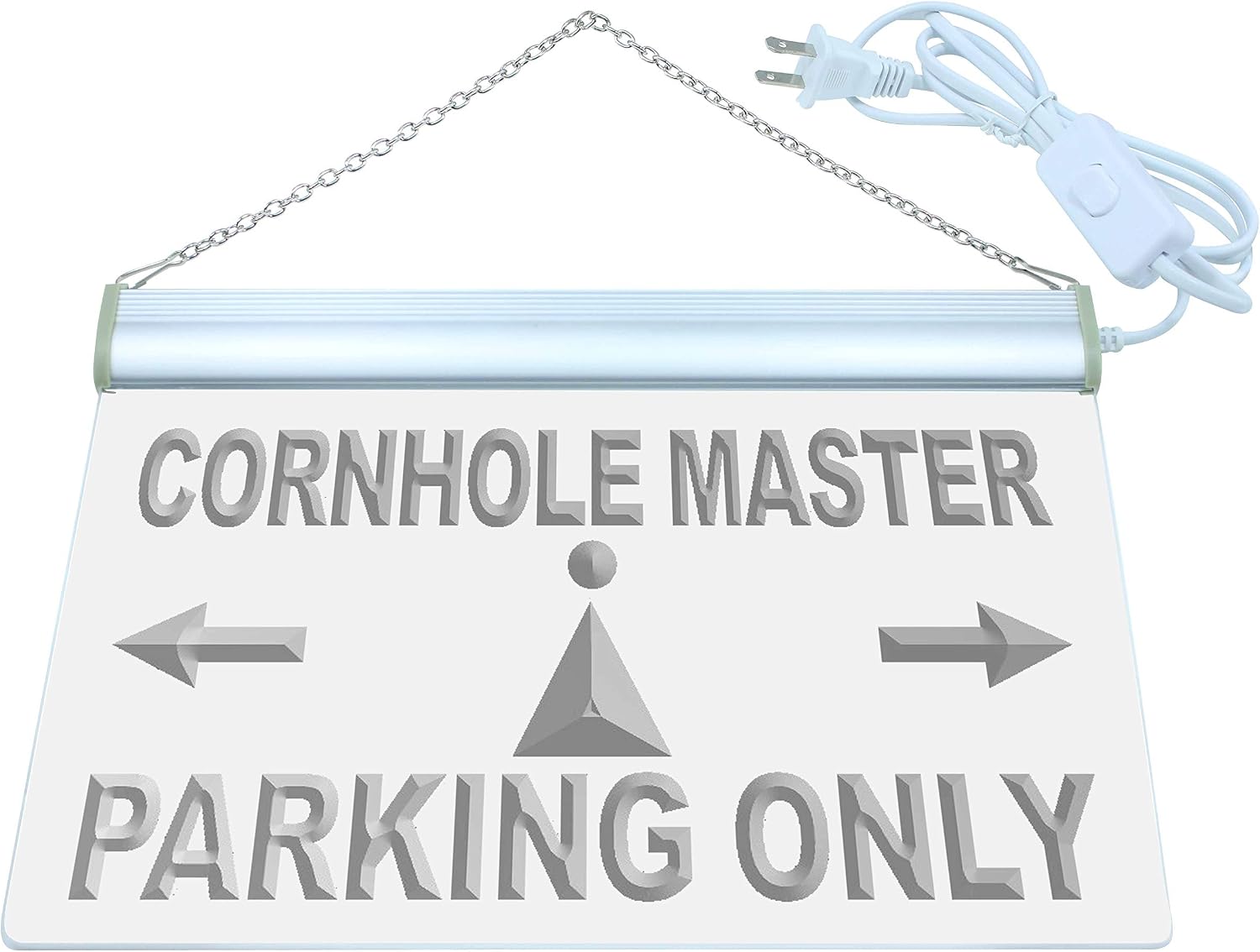 ADVPRO Cornhole Master Parking Only LED Neon Sign Red 16 x 12 Inches st4s43-m247-r