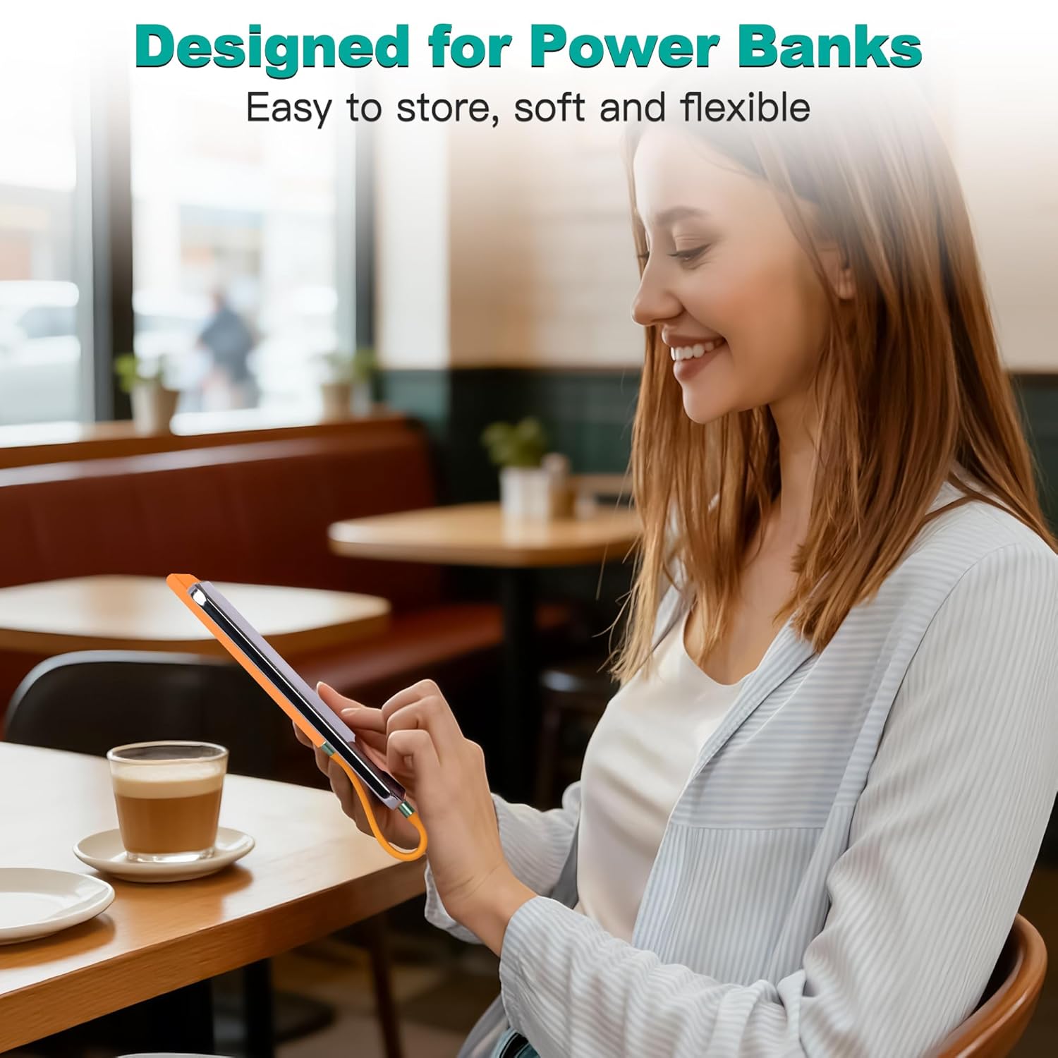 Short USB C Thunderbolt 5 Cable Compatible 5.2 inch 2 Pack, 80Gbps, 120Gbps Bandwidth, 240W PD, 8K@165Hz, 4K@540Hz for Thunderbolt 4, iPhone 17, SSD, Mac mini M4 Series, eGPU, MacBook Pro Gray/Orange