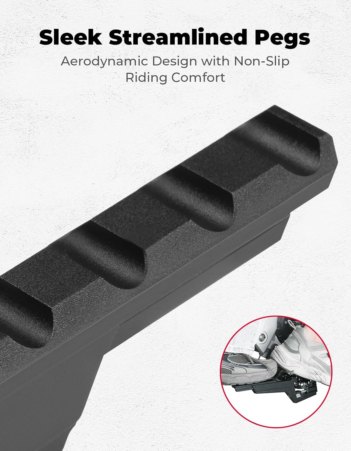 KEMIMOTO Extendable Universal Motorcycle Passenger Footpegs Compatible with Surron Duke 390 R1250GS Tenere 700 KLX 300 Talaria Foot Pegs Adventure Enduro Dirt Bike Footrest Passenger Pedals