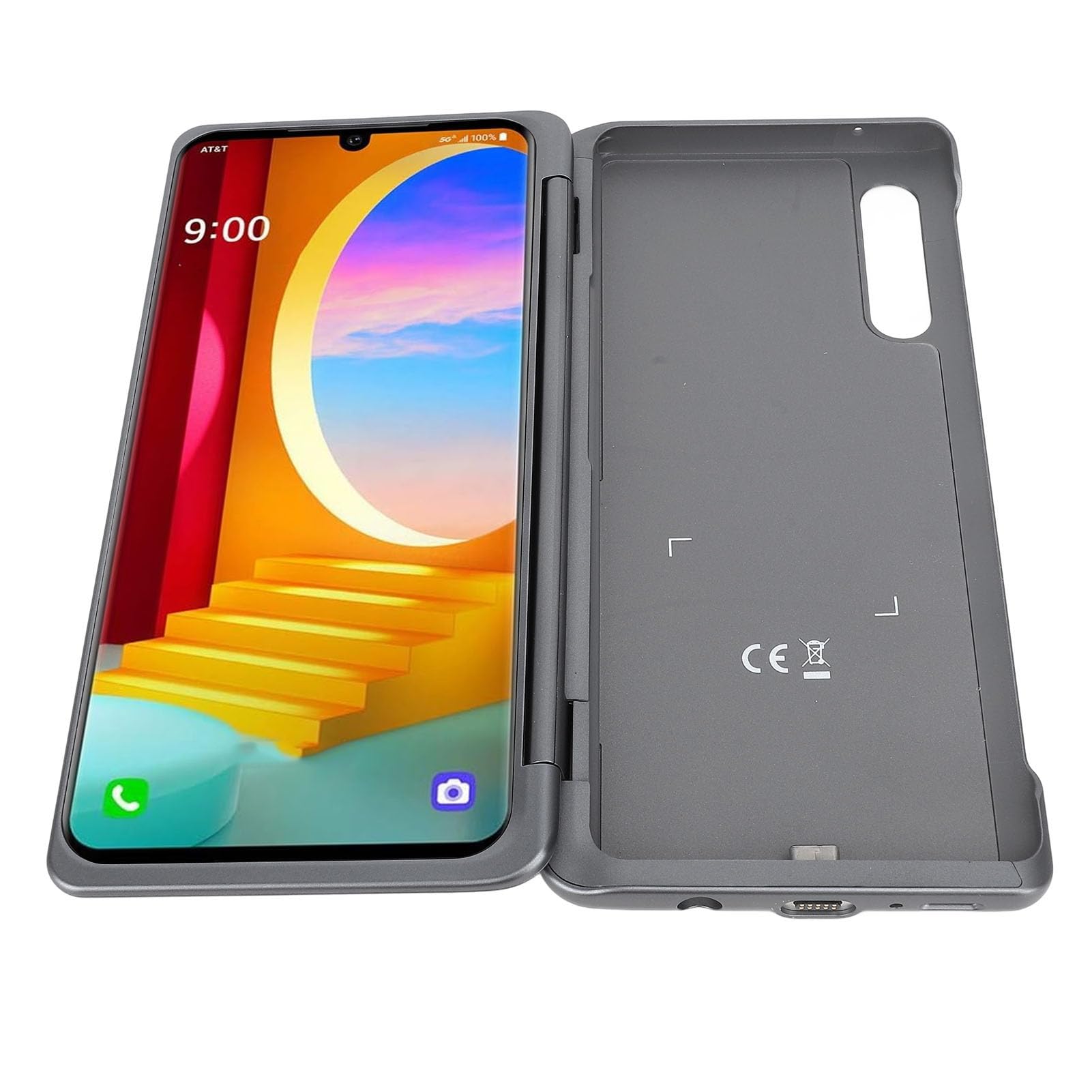 Yinhing Etui na Telefon z Ekranem do Telefonu 5G G9 G910 G900 G900N z Wysokiej ści Adapterem Magnetycznym Typu C. Stylowa Biała Konstrukcja Dopasowana i Ulepszona dla Twojego Urządzenia (GREY)