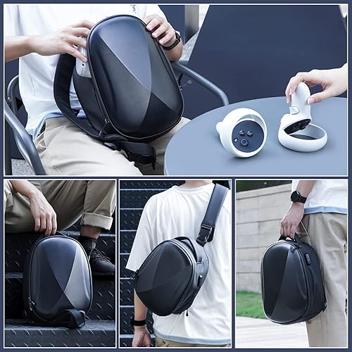 Miniatura 6 de ZYBER Hard Carrying Case for Meta Quest 2, Black Backpack Travel Case for Oculus Quest 2 Accessories