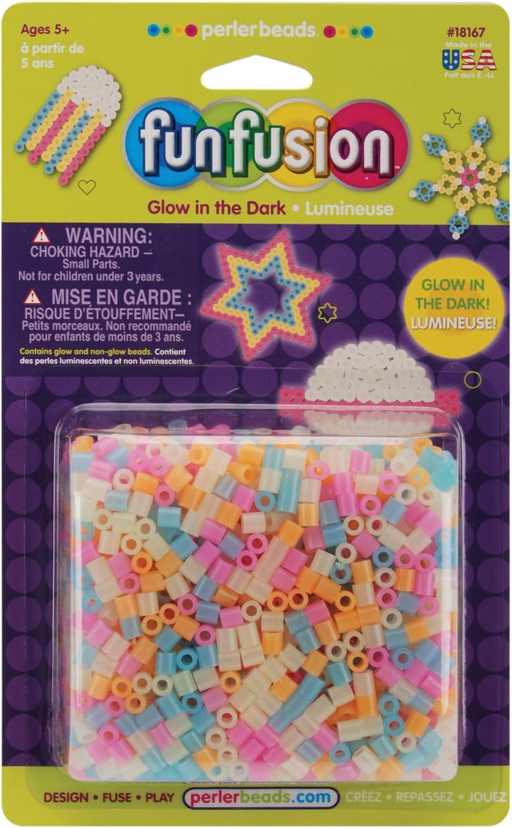 Perler Beads Glow in the Dark Mix Fuse Beads For Kids Crafts, 2000 pcs