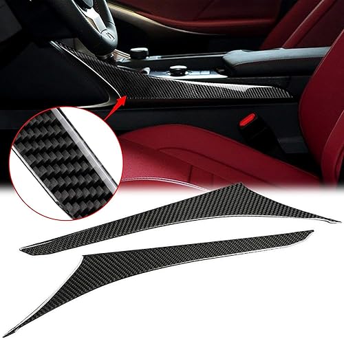 Miniatura 2 de x xotic tech Cubierta de panel lateral de engranaje de consola de reposabrazos, fibra de carbono suave auténtica, compatible con Lexus IS250 2014