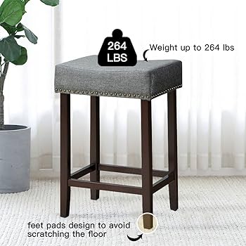 Amazon.com: COSTWAY Saddle Stools Set of 2, 24-inch Counter