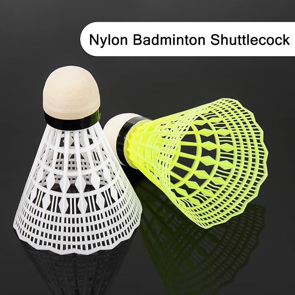 chenyu 16 Pièces Balle de Badminton Jaune Volants en Nylon Plume Stabilité et Durabilité Ballons de Plumes Extérieur Portable Badminton Élastique pour Les Activités Sportives - 3