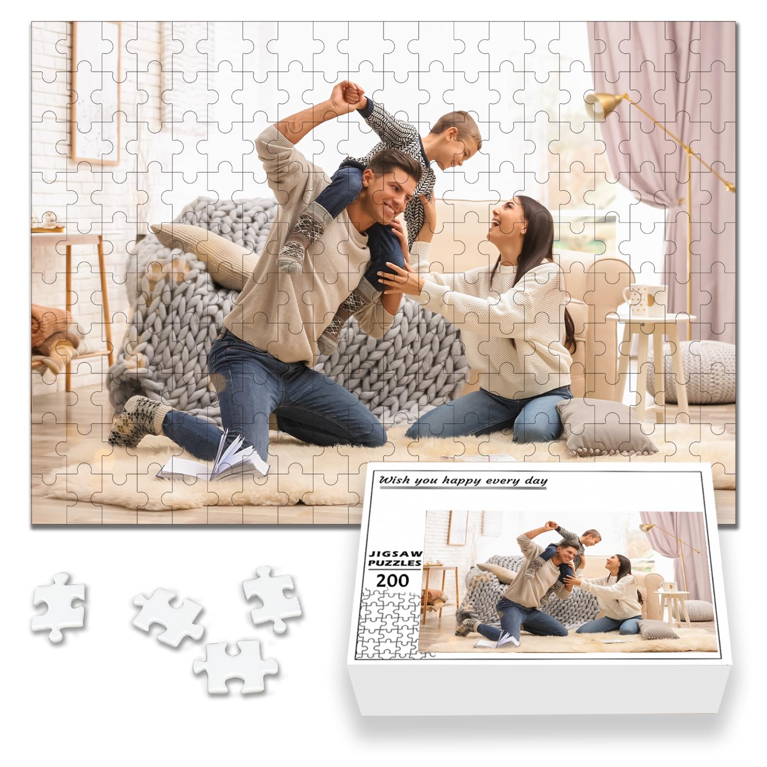 Puzzle Personalizado 35/70/120/200/300/500/1000/1500/2000/3000puzzle Personalizado con Foto（Tamaño 15x10cm 122x81cm）