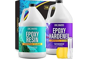 DR CRAFTY Crystal Clear Table Top Epoxy Resin Kit - 2 Gallon