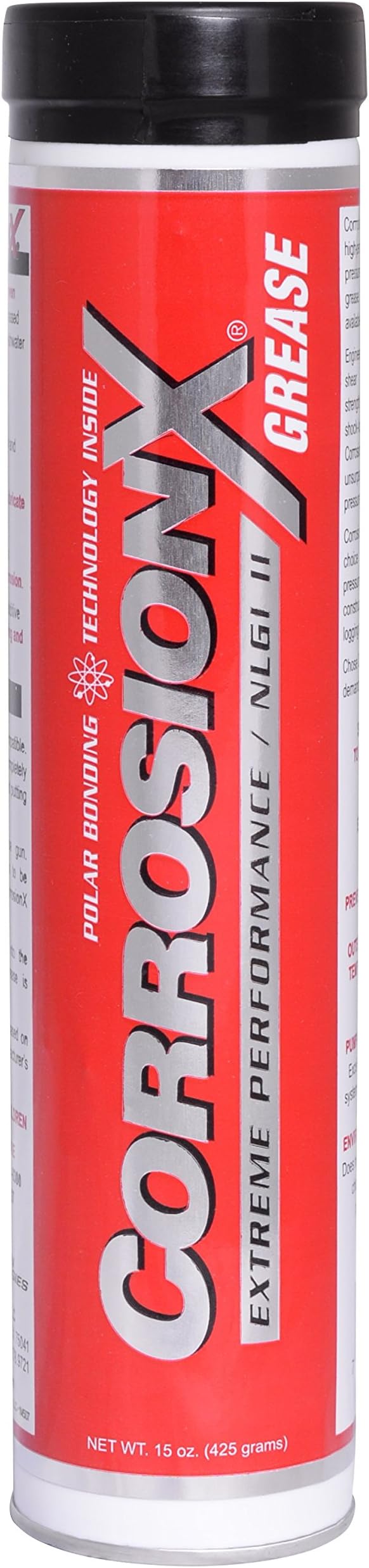CorrosionX Grease, NLGI #2 Overbased Calcium Sulfonate Complex Grease, Saltwater Resistant Extreme Pressure Lubricant for Marine, Automotive & Industrial Applications, 15oz Tube