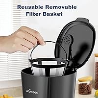 Vista 3 de Electric Iced and Hot Tea Maker with 20oz Traveling Tumbler, Single Coffee Machine with Reusable Filter (BLACK)