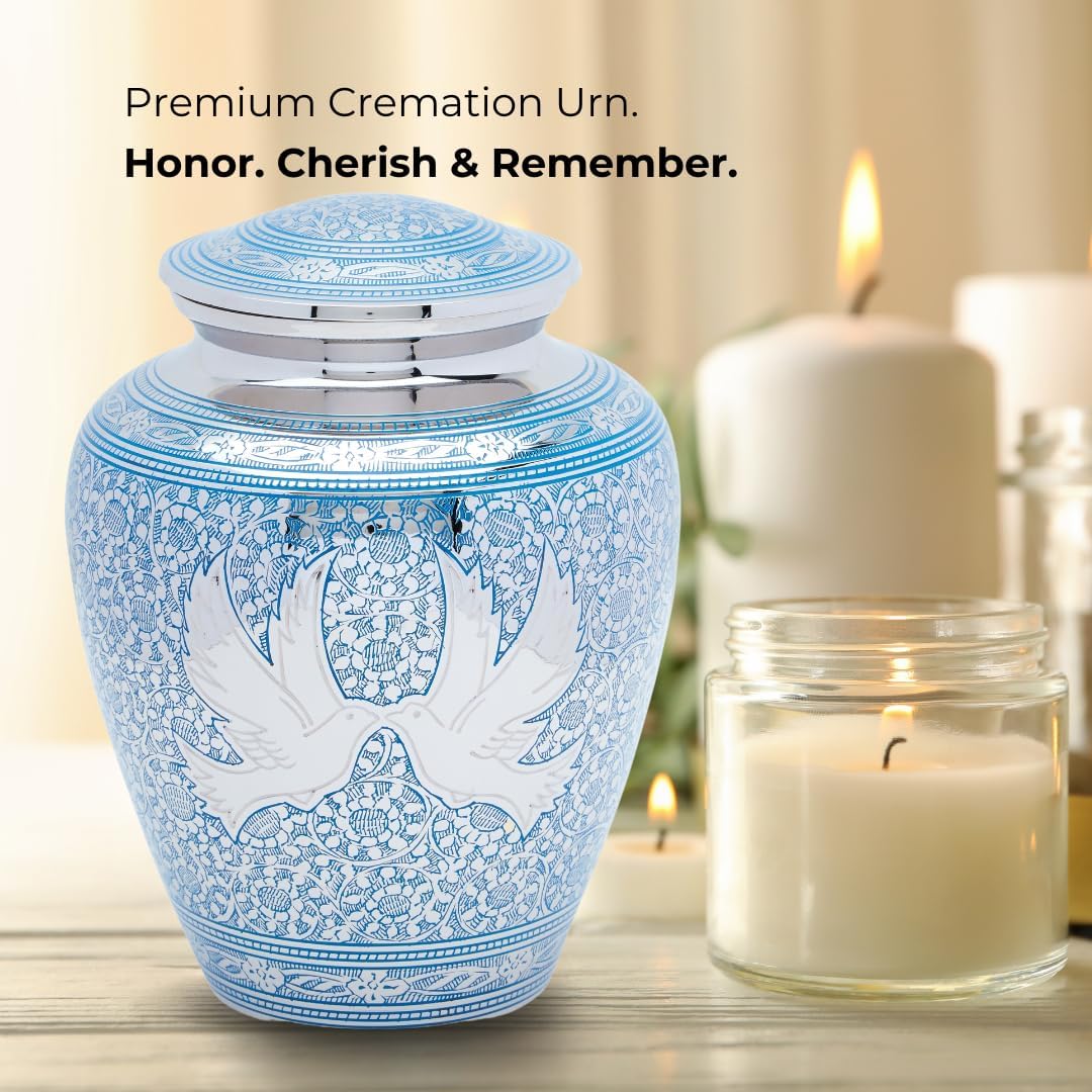Blue Loving Dove Adult Urn