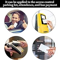 Vista 6 de 100 tarjetas NFC 215, tarjetas de monedas NFC en blanco, 215 tarjetas de PVC redondas/cuadradas compatibles con TagMo para teléfonos habilitados NFC