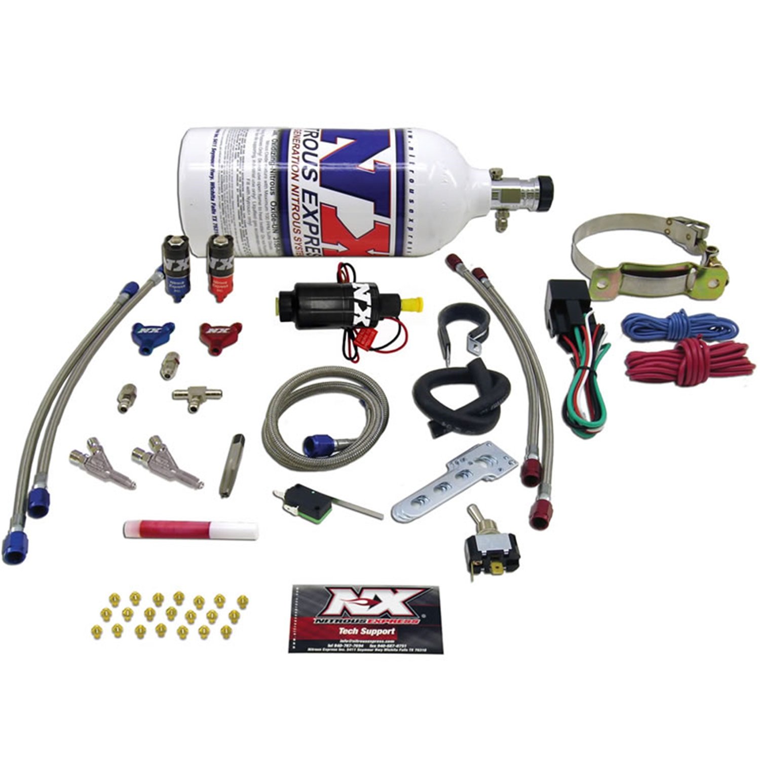 Nitrous Express2 Cyl Vortech Nitrous Kit w/2.5lb Bottle (60002BP)