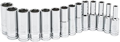 Vista 2 de GEARWRENCH 14 Piece 3/8" Drive 6 Pt. Deep Socket Set, Metric - 80554