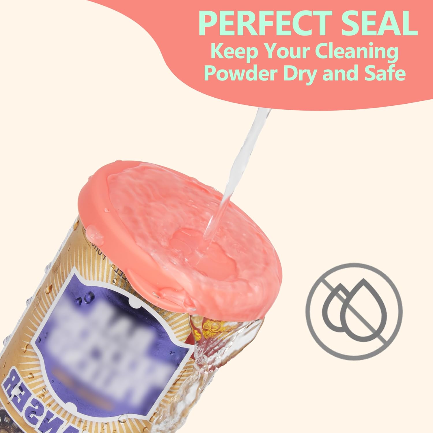 Silicone Powder Cleanser Lids Compatible with Bar Keepers Friend 12 oz & 21 oz Silicone Cover fit for Comet, Ajax, Bonami Powder Cleanser to Keep Dry, 2 Packs image 2