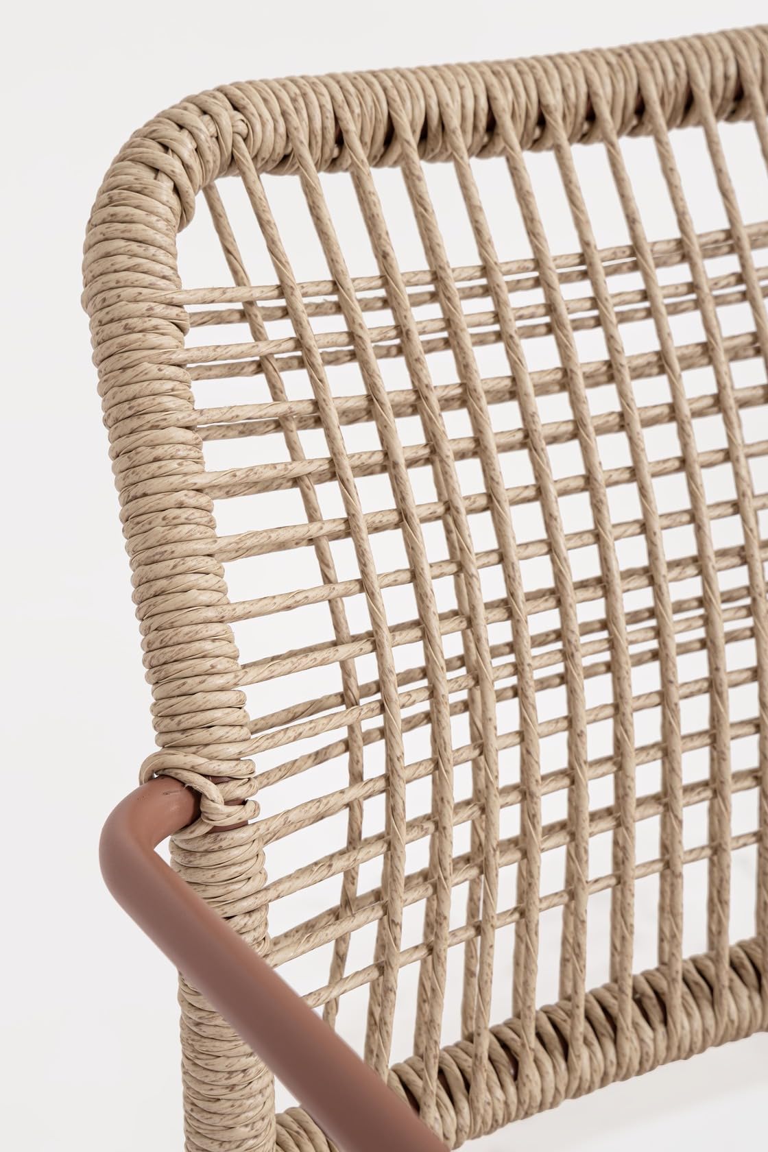Bizzotto Silla con reposabrazos JABLE Coral, aluminio, trenzado de fibra sintética