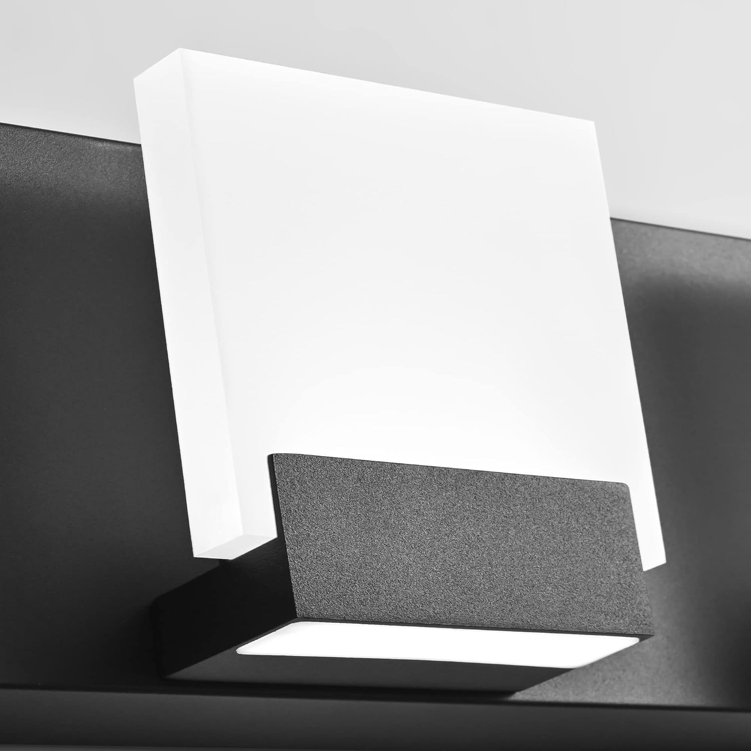 SOLFART 2 Lights LED Vanity Lights Matt Black Bathroom Light Bathroom Lights Above Mirror Vanity Lighting Fixtures