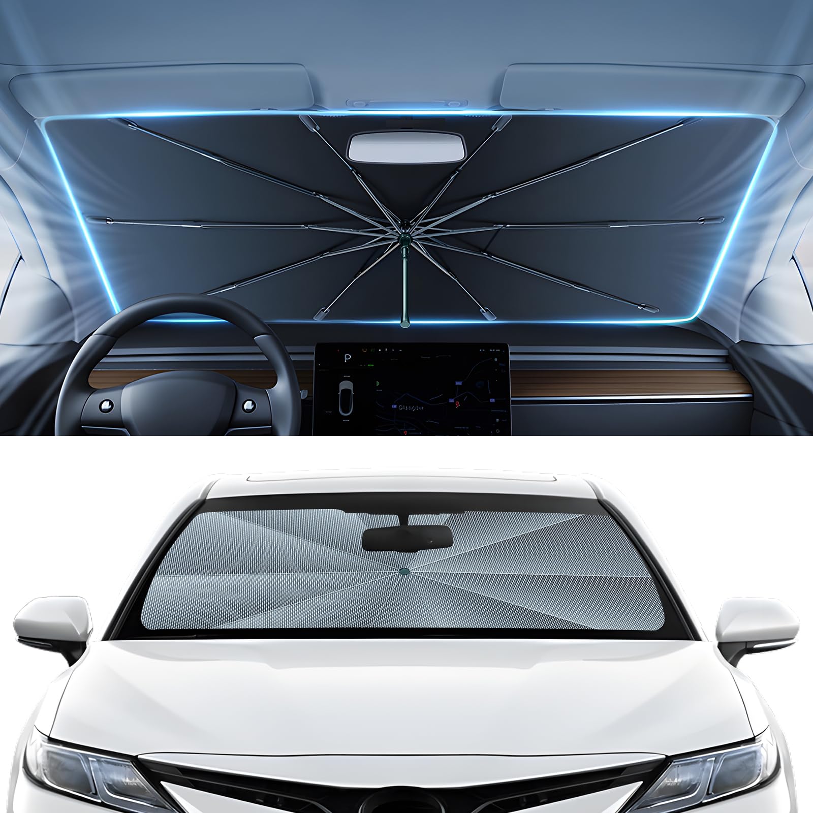 Autorder Windshield Sun Shade Umbrella for Toyota Camry