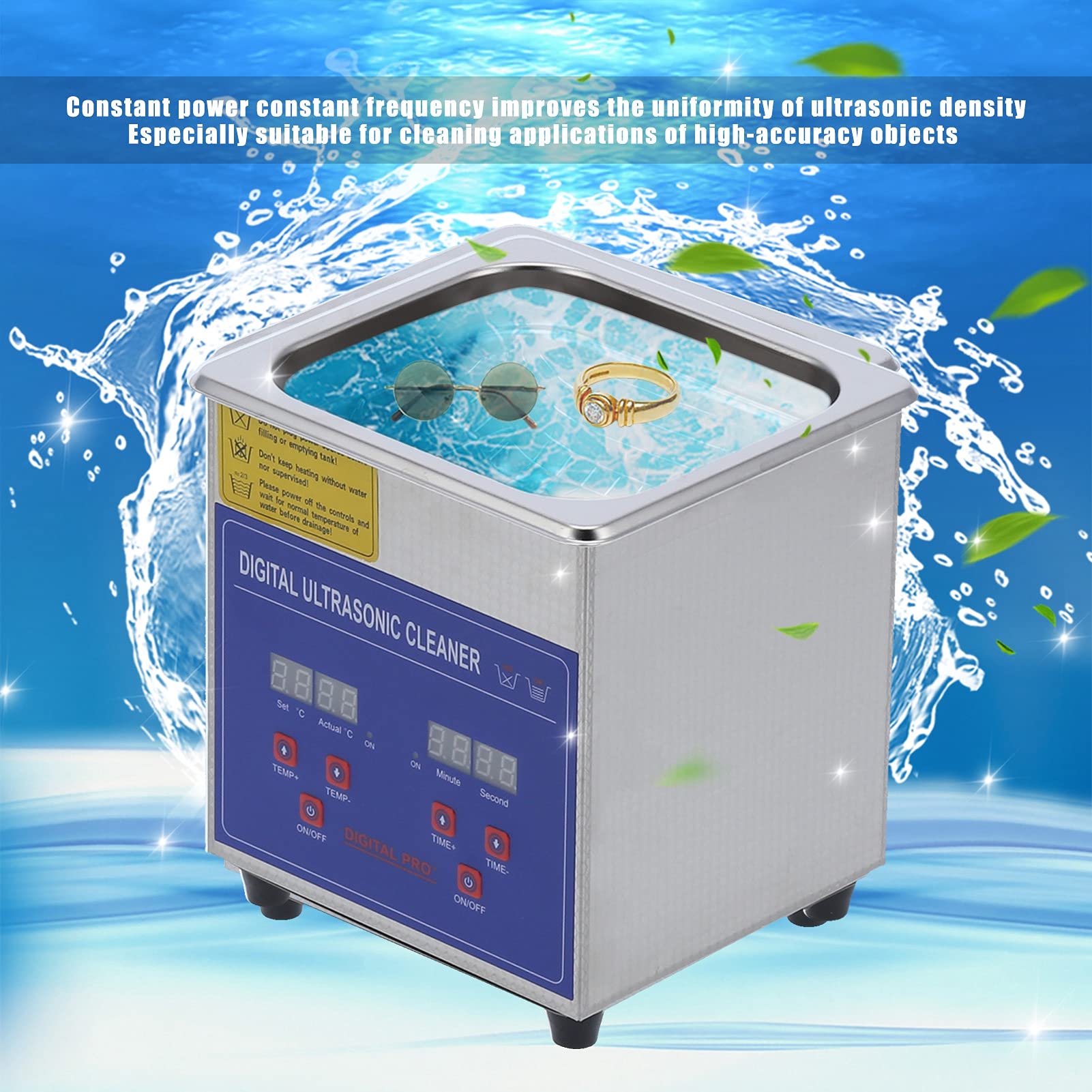 Limpiador Ultrasónico, MH-009S 1.3L 40kHz con Temporizador de Calentamiento