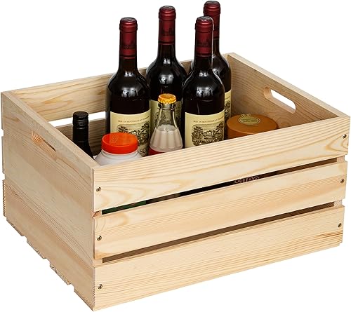 Miniatura 7 de Cajas de madera de pino extra grandes para almacenamiento, cajas de almacenamiento de discos de vinilo, las cajas de almacenamiento están hechas de