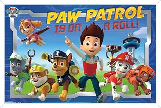 Nickelodeon Paw Patrol - Crew Wall Poster, 34L" x 22.4W", White Framed Version