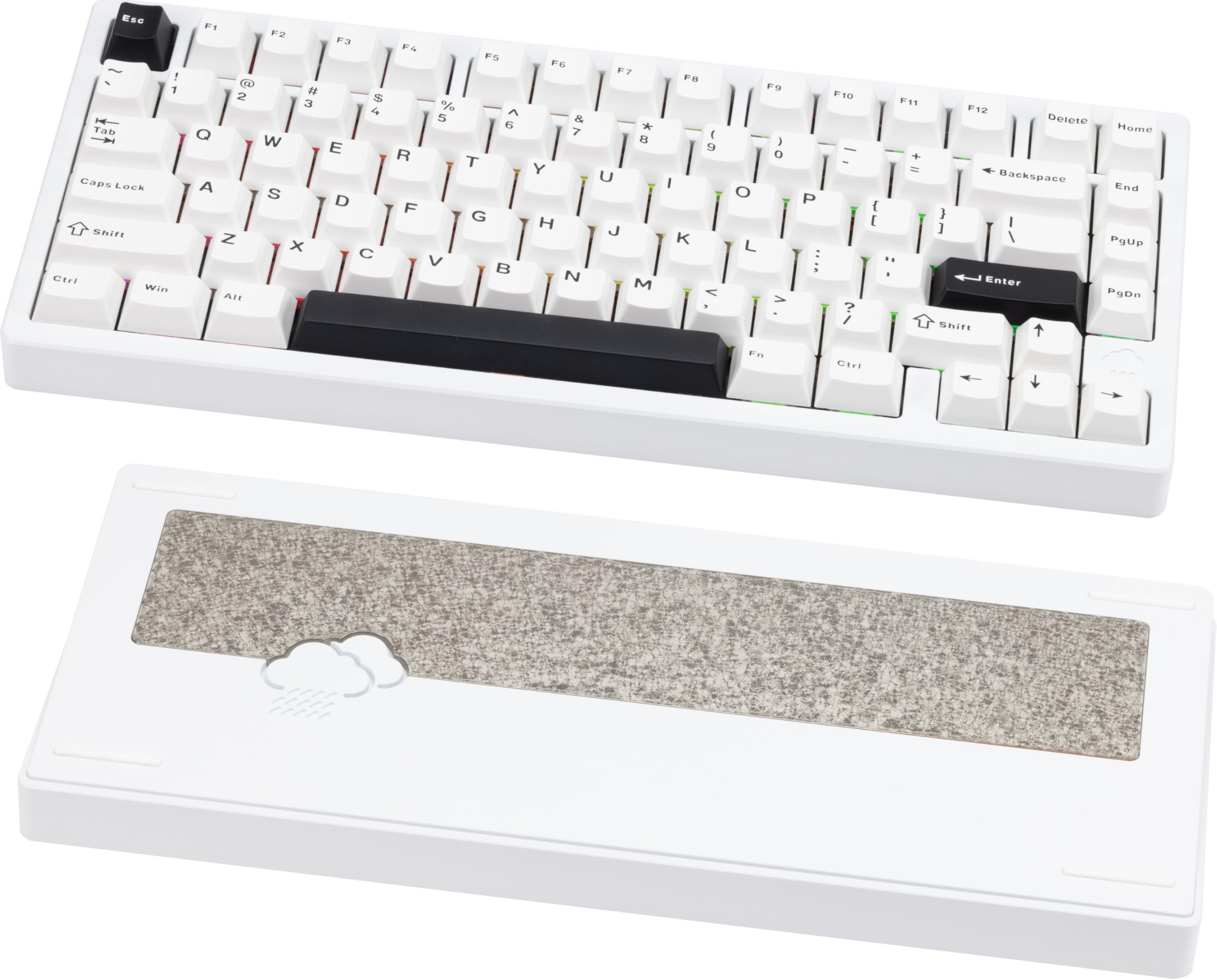 WOBKEY Rainy 75 Aluminum HMX/JWK Switches Mechanical Keyboard with Superior Acoustics, Wired, BT, 2.4G Wireless Connectivity (Pro - Luna(WOB Switch))