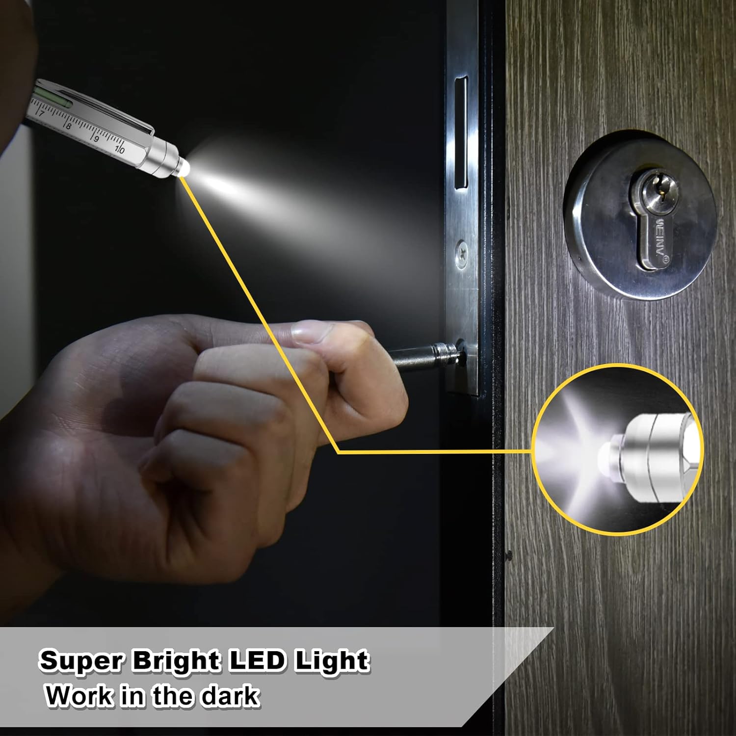 KEZKALS Valentines Day Gifts for Him Boyfriend, 9 in 1 Multitool Pen Gifts for Men, Mens Valentines Day Gifts for Husband, Birthday Gifts for Men Who Have Everything, Mens Gifts for Dad, Cool Gadgets - Image 4