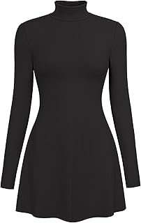 Elegant Black Dress Versatile Long Sleeve Dress Women's Formal Dresses P...