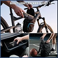 Vista 8 de OlarHike Inflador de Neumáticos Compresor de Aire Portátil, Sistema Inteligente de Doble Manguera, Bomba de Aire Automática de 160PSI